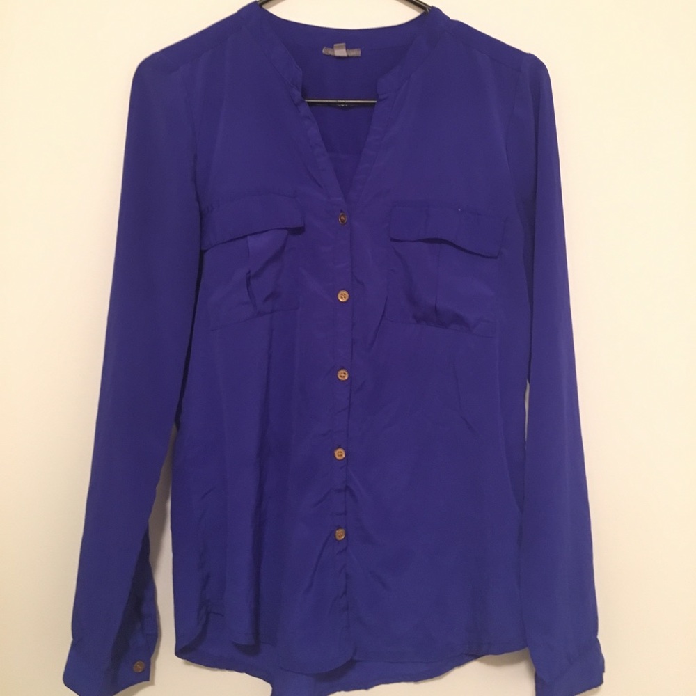 Blue button up shirt